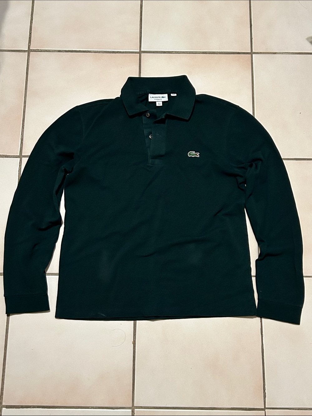 Lacoste Men’s Long Sleeve Polo Shirt - Forest Green